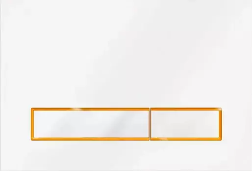 Клавиша смыва Veconi Square белый матовый - золото