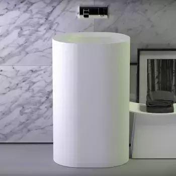 KNIEF Glow Раковина приставная 55х40х90 см без перелива, вывод в стену,цвет белый матовый (СПЕЦЦЕНА!)