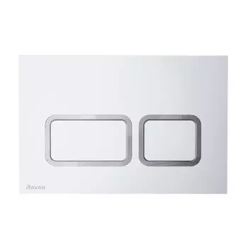Кнопка инсталяционная TWIN Flat сатин