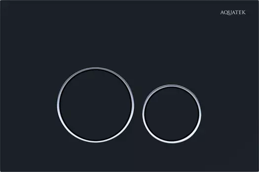 Кнопка смыва AQUATEK KDI-0000020 черная матовая