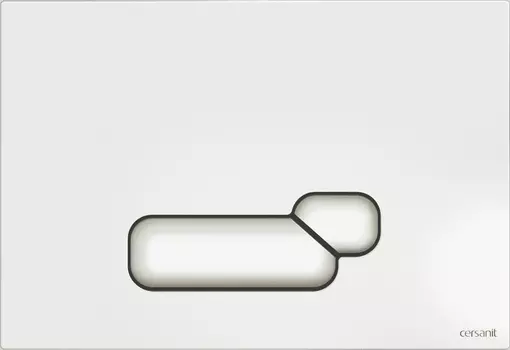 Кнопка смыва Cersanit Actis BU-ACT/Whg/Gl стеклянная, белая глянцевая