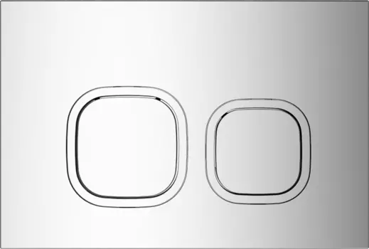 Кнопка смыва Grossman Cosmo хром