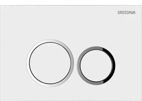 Кнопка смыва Grossman Galaxy белая глянцевая