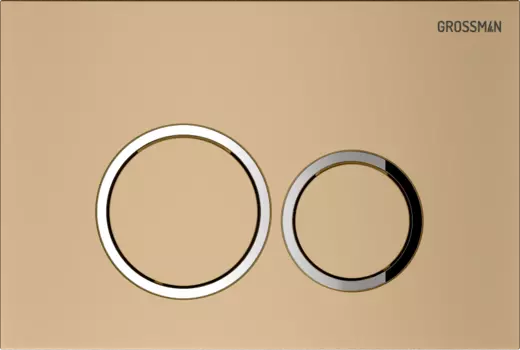 Кнопка смыва Grossman Galaxy золото матовая