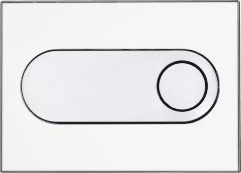 Клавиша смыва Pestan Fluenta Onyx белый глянцевый, хром матовый