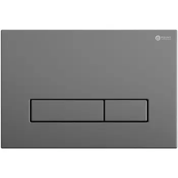 Кнопка смыва Point Меркурий серая матовая