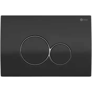 Кнопка смыва Point Виктория черная матовая хром