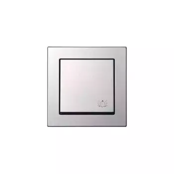 Кнопка звонка Liregus Epsilon серебро 28-180