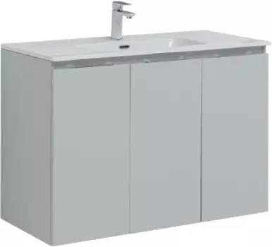 Компл.2 - Тумба Алвита new 100 подвесная 3 дв.цв.серый (277532)