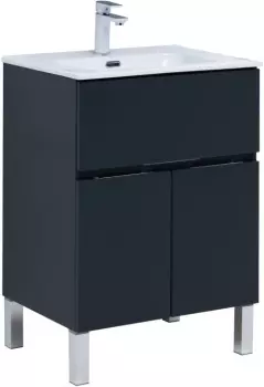 Компл.3 - Тумба Алвита new 60 напольная 1 ящ., 2 дв. цв.антрацит (277547)