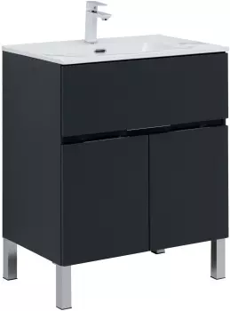 Компл.3 - Тумба Алвита new 70 напольная 1 ящ., 2 дв. цв.антрацит (303900)