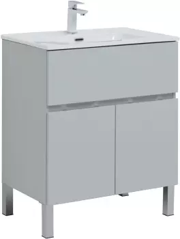 Компл.3 - Тумба Алвита new 70 напольная 1 ящ., 2 дв. цв.серый (303899)