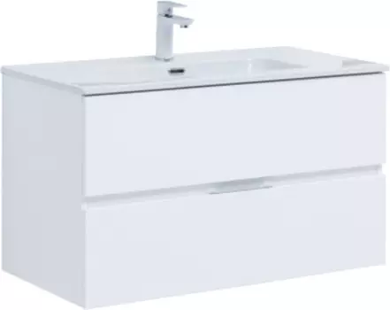 Компл.3 - Тумба Алвита new 90 цв.белый матовый (303920)