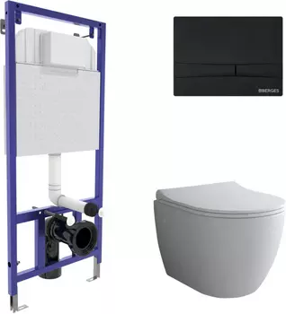 Комплект Berges Wasserhaus Novum 043273 кнопка черная