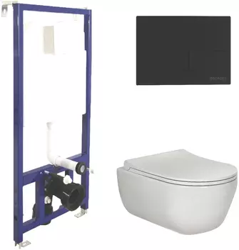 Комплект Berges Wasserhaus Novum кнопка черная 047215