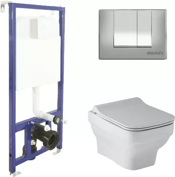 Комплект Berges Wasserhaus Novum кнопка хром 043209