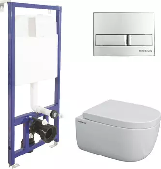 Комплект Berges Wasserhaus Novum кнопка хром 043231