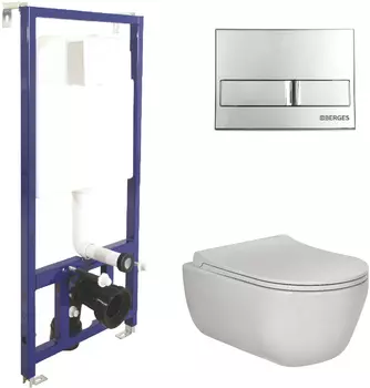 Комплект Berges Wasserhaus Novum кнопка хром 047213