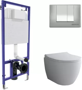 Комплект Berges Wasserhaus Novum кнопка хром глянцевый 043267