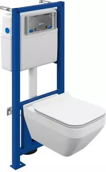 Комплект Cersanit Crea square CO DPL EO slim + инсталляция link pro