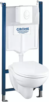 Комплект Grohe Solido 39117000 подвесной унитаз + инсталляция + кнопка
