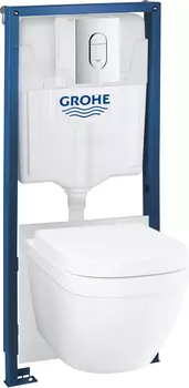 Комплект Grohe Solido 39536000 подвесной унитаз + инсталляция + кнопка