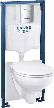 Комплект Grohe Solido 39586000 подвесной унитаз + инсталляция + кнопка