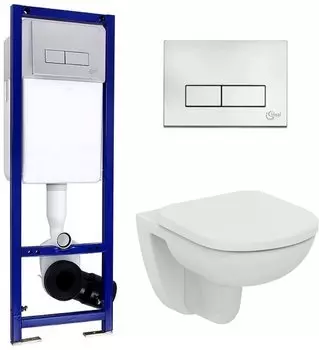 Комплект Ideal Standard Tempo W990101 унитаз + инсталляция с кнопкой смыва