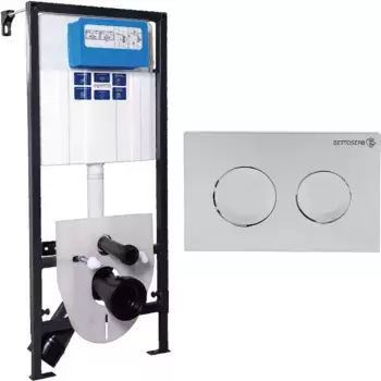 Комплект инсталляции Bettoserb Sava Fix с кнопкой хром матовый