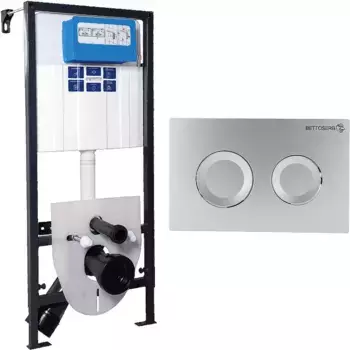 Комплект инсталляции Bettoserb Sava Fix с кнопкой хром глянцевый