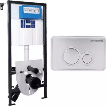 Комплект инсталляции Bettoserb Sava Fix SET40006462 с кнопкой хром матовый