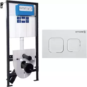 Комплект инсталляции Bettoserb Sava Fix SET40006470 с кнопкой белой глянцевой