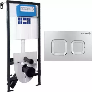 Комплект инсталляции Bettoserb Sava Fix SET40006472 с кнопкой хром глянцевый