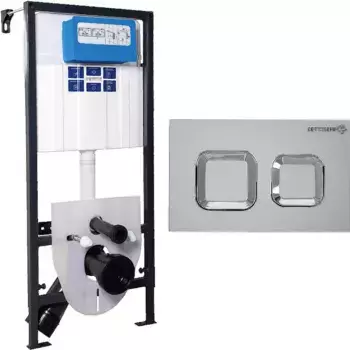 Комплект инсталляции Bettoserb Sava Fix SET40006473 с кнопкой хром глянцевый