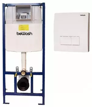 Комплект инсталляции beWash Neox с кнопкой смыва белый