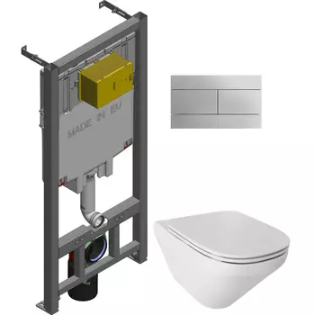 Комплект Jacob Delafon Modern Life E21776RU-00 подвесной унитаз + инсталляция + кнопка