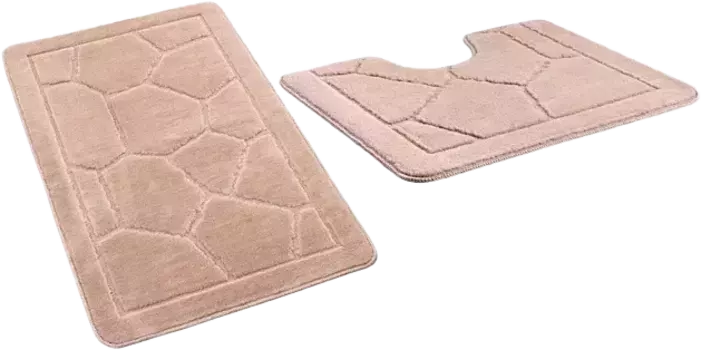 Комплект ковриков для ванной комнаты РМС 100х60 бежевый