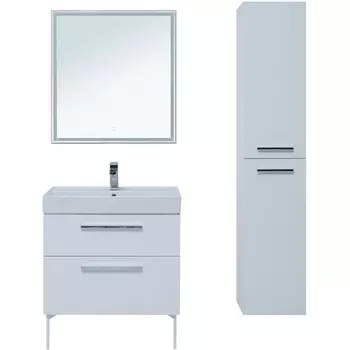 Комплект мебели Aquanet Nova 75 белый глянец
