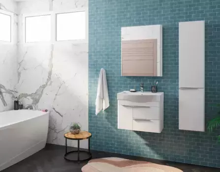 Комплект мебели Aquaton Беверли 65 белый глянец