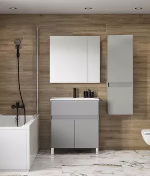 Комплект мебели Aquaton Форест 75 серый матовый