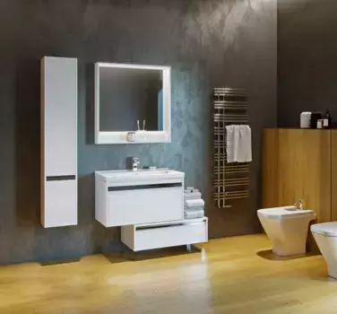 Комплект мебели Aquaton Капри 80 белый глянцевый