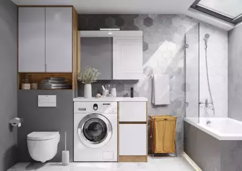 Комплект мебели Aquaton Лондри 40 светлое дерево-белый