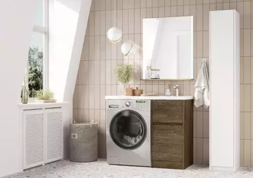 Комплект мебели Aquaton Лондри 40 темное дерево