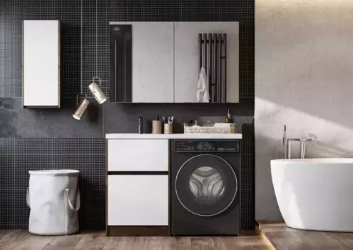 Комплект мебели Aquaton Лондри 60 светлое дерево-белый