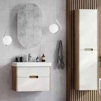 Комплект мебели Aquaton Оливия 70 светлое дерево-бежевый