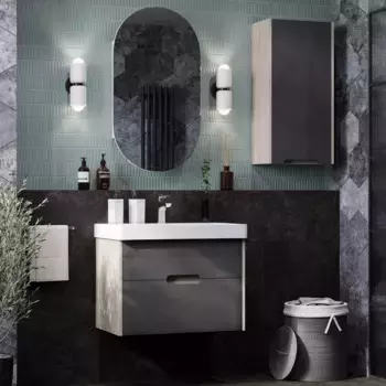 Комплект мебели Aquaton Оливия 70 светлое дерево-серый