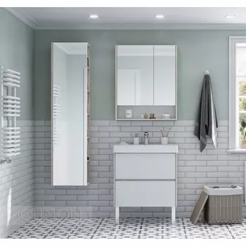 Комплект мебели Aquaton Сканди 70 белый - светлое дерево