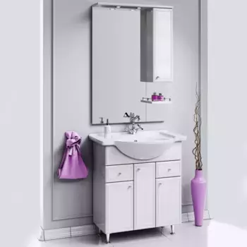 Мебель для ванной Aqwella Барселона Люкс 75 с бельевой корзиной