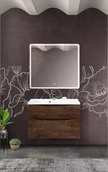 Комплект мебели BelBagno Marino 80 темное дерево