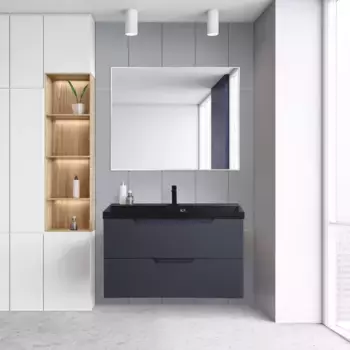 Комплект мебели BelBagno Vittoria 90 черный матовый